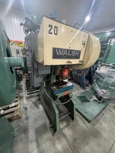 20 Ton, Walsh #20, OBI press, 1.5" stroke, 2" adjustment, serial #12180