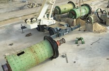 Image for 8' x 17' Kennedy Van Saun ball mills, used KVS mills 400 HP, air clutch, lube, 3 systems available