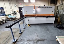 5/16" x 12.3' Ermaksan #HGD, hydraulic swing beam shear, 18 hold downs, 2017