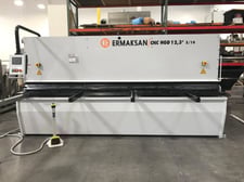 5/16" x 12.3' Ermaksan #HGD, hydraulic swing beam shear, 18 hold downs, 2017