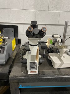 Olympus #GX41F, inverted metallurgical microscope, instruction manual, X-Y mechanical stage