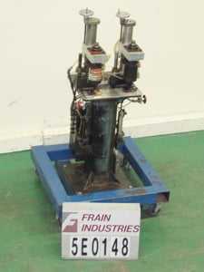 Aerosol Tipper/crimper, JG, semi-automatic, dual post crimping unit with single cycle crimping, up to 15