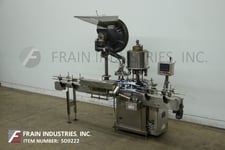 Pneumatic Scale #D4F, automatic, Stainless Steel, 4-head rotary, chuck capper capable of speeds from 40-120