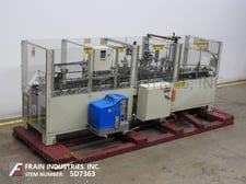 Delkor #820, automatic, carton top closer/sealer, hot melt, capable of speeds from 40-120 cpm