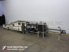 Clybourn #CHL18S, automatic vertical load cartoner with rotary carton feed and spout oval transfer capable of