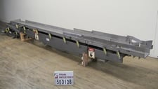 24" wide x 23' long, Key Technology Technology #412993, Stainless Steel trough style vibratory conveyor