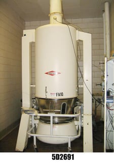 Fitzpatrick #FA10, Stainless Steel fluid bed dryer, 310 liter or 11 cu.ft., 2200 cfm fan