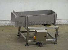 Ohlson #AIRCUSSD, 15" wide x 4' long vibratory feeder, dimpled Stainless Steel bed