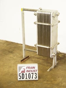 76 sq.ft., Cherry Burrell, SI-50, Stainless Steel plate & frame heat exchanger, 38 plates, 120 psi