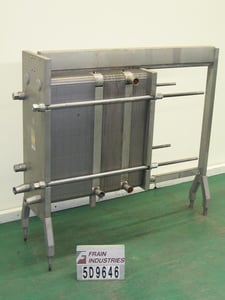 1217 sq.ft., Alfa-Laval, H10-RC, Stainless Steel plate & frame heat exchanger, 180 total plates, 145 psi