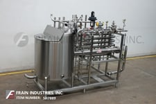 Mixing tank and heat exchange system, 250 gallon, 150 psi, system mounted on Stainless Steel frame