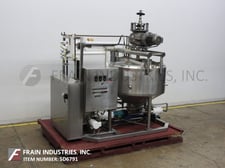200 gallon APV #200, 316 Stainless Steel jacketed triple motion kettle meat inclusion system, 75 psi