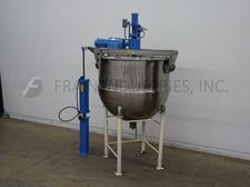 500 gallon Hamilton #SA500, Stainless Steel double motion scrape surface 1/2 jacketed kettle, 64" ID x 52"