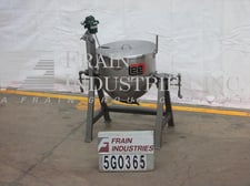 30 gallon Lee, 316 Stainless Steel steam jacketed mixing kettle, 16" ID x 24" depth