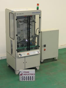 Intersleeve #SA2100-TE, automatic, shrink sleeve labeler capable of 80-200 containers per minute