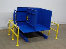 Hydraulic pallet inverter, Cherrys Industrial Equipment #SC75P, free standing, single clamp, 180&deg;
