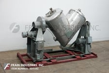 30 cu.ft. Patterson, 304 Stainless Steel twin shell mixer, 10" ID butterfly discharge valve, 10 HP drive