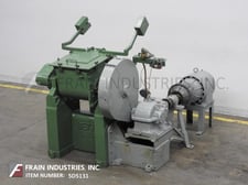 Beken, 2 cu.ft., 17 gallon, 304 Stainless Steel jacketed double arm mixer with masticator blades, hydraulic