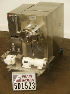Goodway #CM25, horizontal paste, continuous aerating mixing system, jacketed mix chamber, mounted on casters