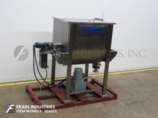 Pasco, horizontal paste mixer, 45 cu.ft. 316 Stainless Steel jacketed qdouble ribbon mixer, 48" L x 39-1/2" W