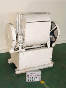 J H Day, 30 cu.ft. Stainless Steel single arm Naben blade mixer, manual tilting mechanism, double end drive