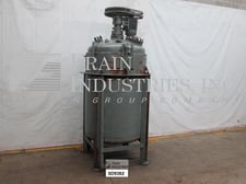 500 gallon SXR, jacketed mixing tank, 63" dia. x 90" straight wall, 200 psi, dome top, dish bottom