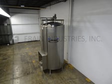3500 gallon Walker, 304 Stainless Steel jacketed process tank, 82" dia. x 162" straight wall, 100 psi, side
