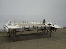 Garvey #9700, Stainless Steel, bi-directional table top belt accumulation conveyor