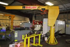 1 Ton, Abell-Howe #M3, Jib Crane, 12' Boom, With 1 Ton Dayton Hoist