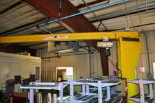 .5 Ton, Abell-Howe #NWS4, Jib Crane, 14' Boom, With 1/2 Ton Coffing Hoist