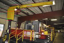 .5 Ton, Beacon Line #MS9, Jib Crane, 12' Boom, With 1/2 Ton Dayton Hoist