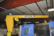 .5 Ton, Handling Systems #M5, Jib Crane, 12' Boom, With 1/2 Ton Budgit Hoist