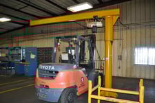 .5 Ton, Olympic #MS12, Jib Crane, 12' Boom, With 1/2 Ton Coffing Hoist