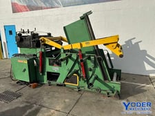10000 lb. Regal #3577-CC/CSF-30-62, coil cradle & straigthener, 30" width, 62" outside dimension, 1985