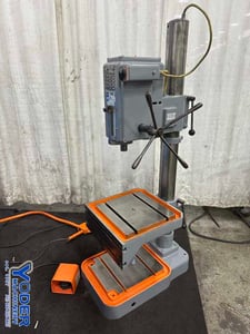 22" Solberga #SE725 Round Column, single spindle drill, 4-1/2" stroke, 14" x14" table, 2 HP