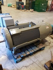 600 HP 3600 RPM Teco, Frame 5810A, TEFC, BB, 1.15 service factor, CCW rotation NDE, electrically OK, 460 Volts