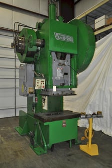 150 Ton, Verson #150-OBI, OBI press, 8" stroke, 22" Shut Height, 6" ram adj., 35 SPM, 50" x30"bed, air clutch