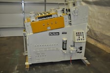 30" x .125" Perfecto #28-30-9, 9-roll straightener, 200 FPM, entry & exit pinch rolls w/ air lift