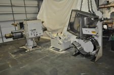 5500 lb. Matsumoto #LMU25-2:5 WMHSP, feedline, 7.87" x .031" stock, 55.11" OD, 18.5"-20.97" ID, hold down