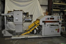 6600 lb. Aida #LFG-600R(1), space saver coil feed line 18.11" x .125" stock, 55" OD, 16"-20" ID, 7-roll