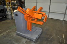 2500 lb. Reels Inc #R-25, motorized uncoiler, 24" mandrel length, 60" outside dimensions, 16"-20" ID, manual