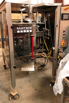 Matrix Packaging #201318WXXRYX, Form, Fill & Seal Machine, 14" width sealing jaws, 10" width roll stock