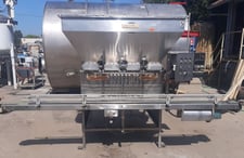 8-Head Semi-Automatic Inline Piston Filler, Stainless Steel, 16 oz max fill per cylinder, 1/2" diameter