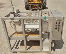 Upper Limits #M300, Pouch Bagger/Sealer, 2" diameter Fill pipe, 14" width horizontal heated sealing jaws, 9"