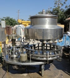 Fogg, Rotary Bottle Filler, (22) 1-1/8" diameter Valves on 7" valve centers, 54" diameter x 12" deep filler