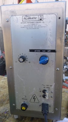Filamatic #AB-8, Benchtop Medium Duty Filler, single nozzle, 0.05-260 ml fill volume, 23 bottles/min., 110 V