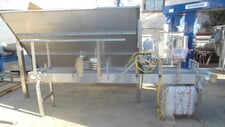 Single Station Jar Filler, 15" width x 11' L belt conveyor, 15" diameter Hopper, 0.75 HP, 230/460 V