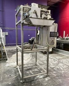 Powell Systems Inc #F-TO1-B, Weigh Filler, Stainless Steel, 6' H discharge, vibratory feeder, ratio packer