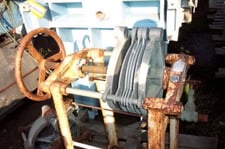 12" Ertel, Filter Press, brass plates, (5) 5/16" thick plates, (2) 1" thick frames, two-eye delivery filter