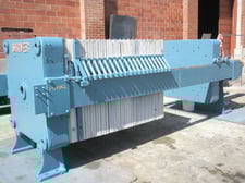 48" Shriver, Recessed Plate Filter Press, (20) 3 thick polypropylene chambers, 5/8" deep recess, 640 sq.ft.
